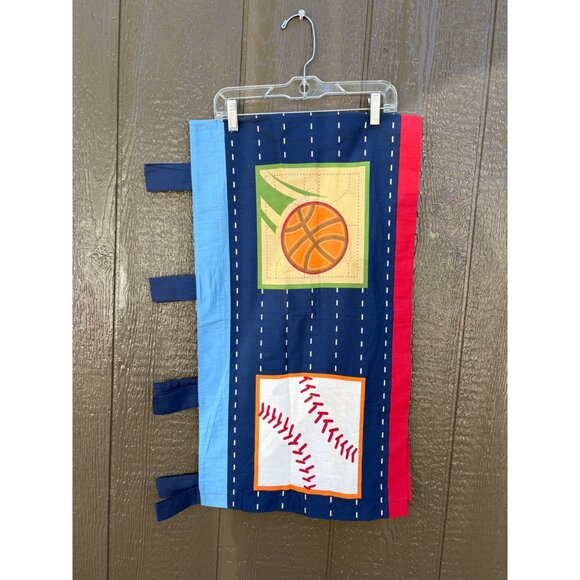 Circo Sports Window Valance With Basketball Baseball Soccer & Football Panels - Picture 1 of 2